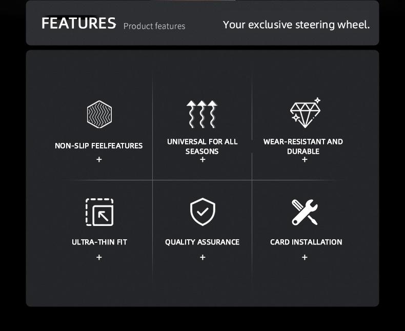 Car Steering Cover Steering Wheel Booster Cover Universal Non-Slip Carbon Fiber for Car Anti-skid Accessories