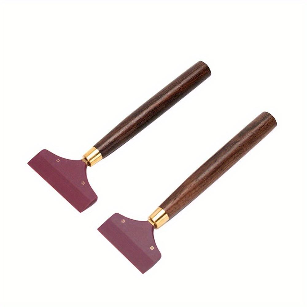 1Pc Practical Leather Gluing Tool Sandalwood Handle DIY Handcraft Glue Application Tools For Leathercraft Handmade