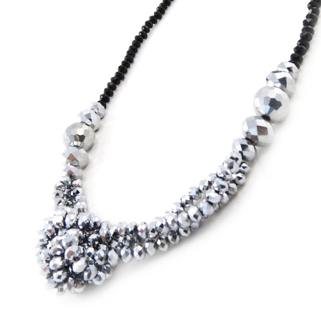 Les Trésors De Lily [J1395] - Designer Necklace 'Sissi' Gray Black