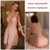 Sexy Lace Perspective Temptation Steel Ring Gathering Plus Chest Pad Large Size Suspender Skirt Women's Loungewear Set