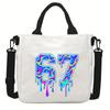 Steal a Brainrot 67 Unicorn Printed Student Crossbody Bag Casual Canvas Shoulder Bags