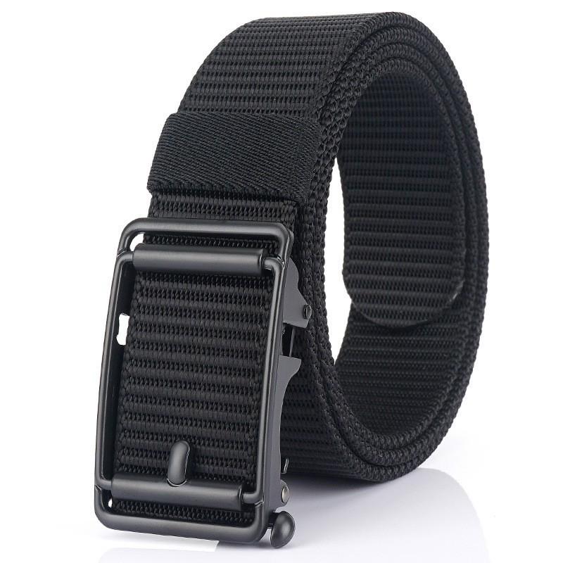 2020 3.5CM Automatic Buckle Nylon Belt Casual Business Canvas Men's Pants