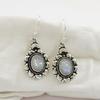 Natural Moonstone Earrings, Oval Designer Earrings, Gemstone Earrings, Wedding Earrings, 925 Sterling Silver Handmade Earrings
