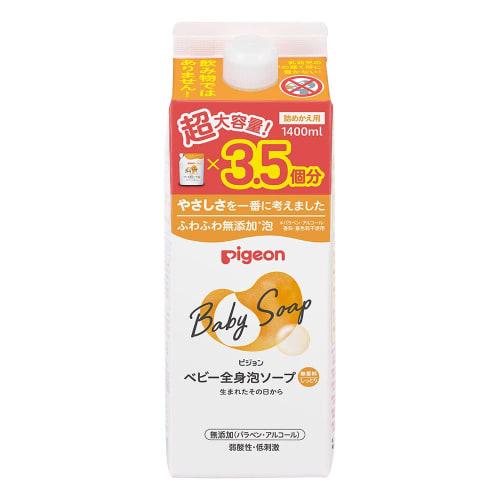 Pigeon Baby Full Body Foaming Soap, Moist, Refill, 3.5 times, 1400ml