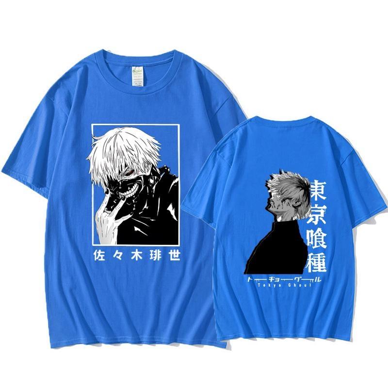 Nové tričko Kaneki Ken Pánské Dámské Módní Anime Tištěné Tričko Léto Ležérní Kulatý výstřih Volné Krátký rukáv