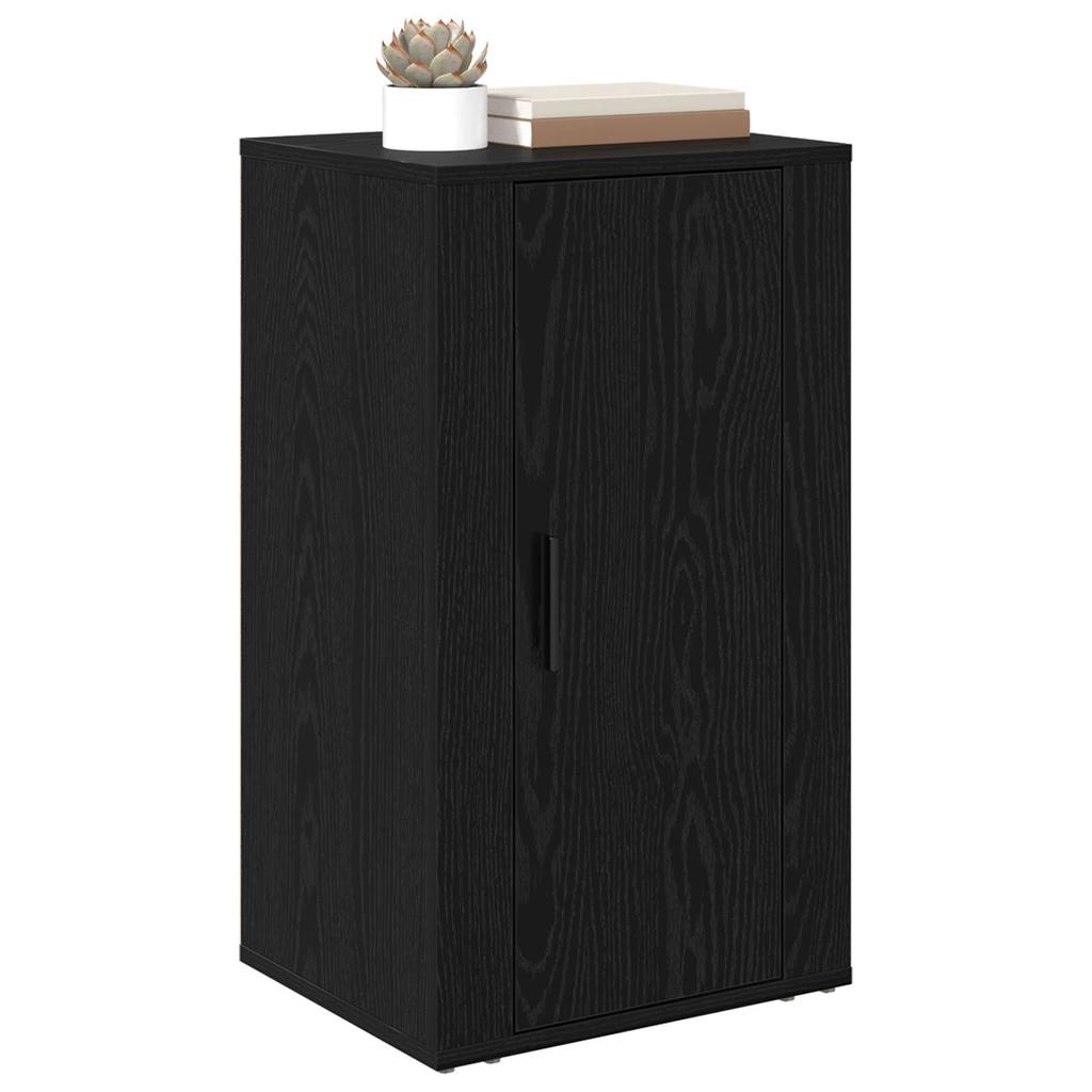 Sideboard in Black Oak Look 40 x 33 x 70 cm Engineered Wood