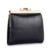 New first layer oil wax cowhide retro clip buckle change bag women's ID card clip business card bag multi-card card bag