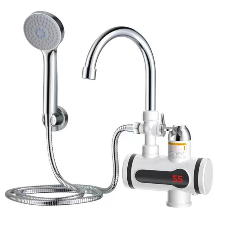 Digital Display Hot & Cold Dual-use Faucet Electric Heating Water Faucet & Shower Home Intelligent Instant Hot Water Faucet