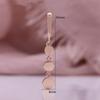 Fashion Drop Earrings Rose Gold Color Round Flat Shape Copper Earrings for Friend Jewelry Gift