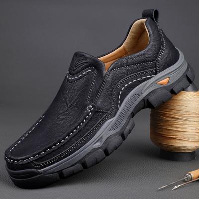 Men's Shoes Large Size Casual Outdoor Tooling Shoes Handmade Leather Shoes Simple Fashion Non-slip Wear-resistant Men's Shoes
