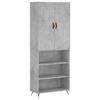 VidaXL Highboard Concrete Grey 69.5x34x180 Cm Engineered Wood 3196047