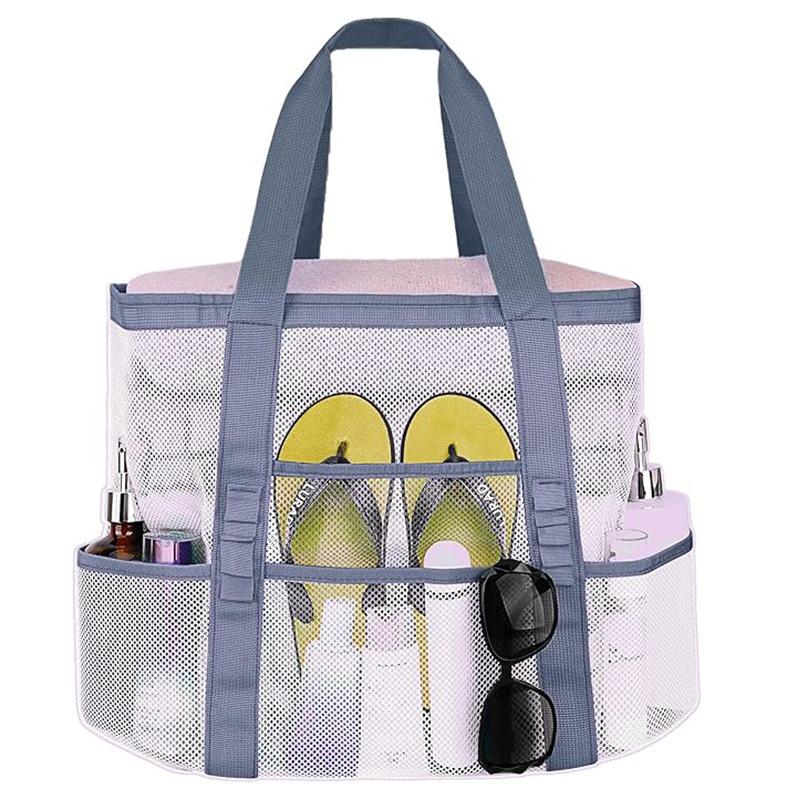 Foldable Mesh Beach Bag - Multifunctional Swim & Toiletries Storage