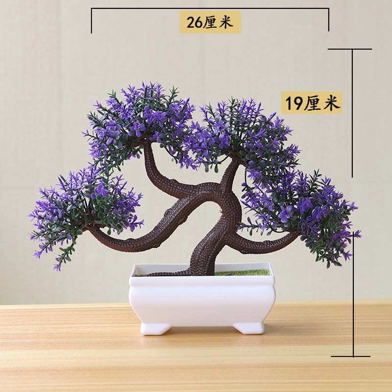 Garden Arrangement Ornaments Plastic Plants Bonsai Small Tree Pot Fake Plant Potted Flower Home Room Table Decoration