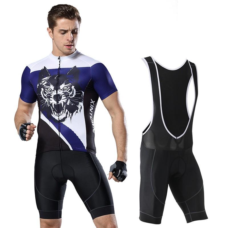 XINTOWN Mens Cycling Bib Shorts Set Road Bike Riding Jersey Sportswear