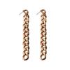 Women Minimalist Gold Silver Hollow Chain Long Dangle Earrings Fashionable Personality Jewelry