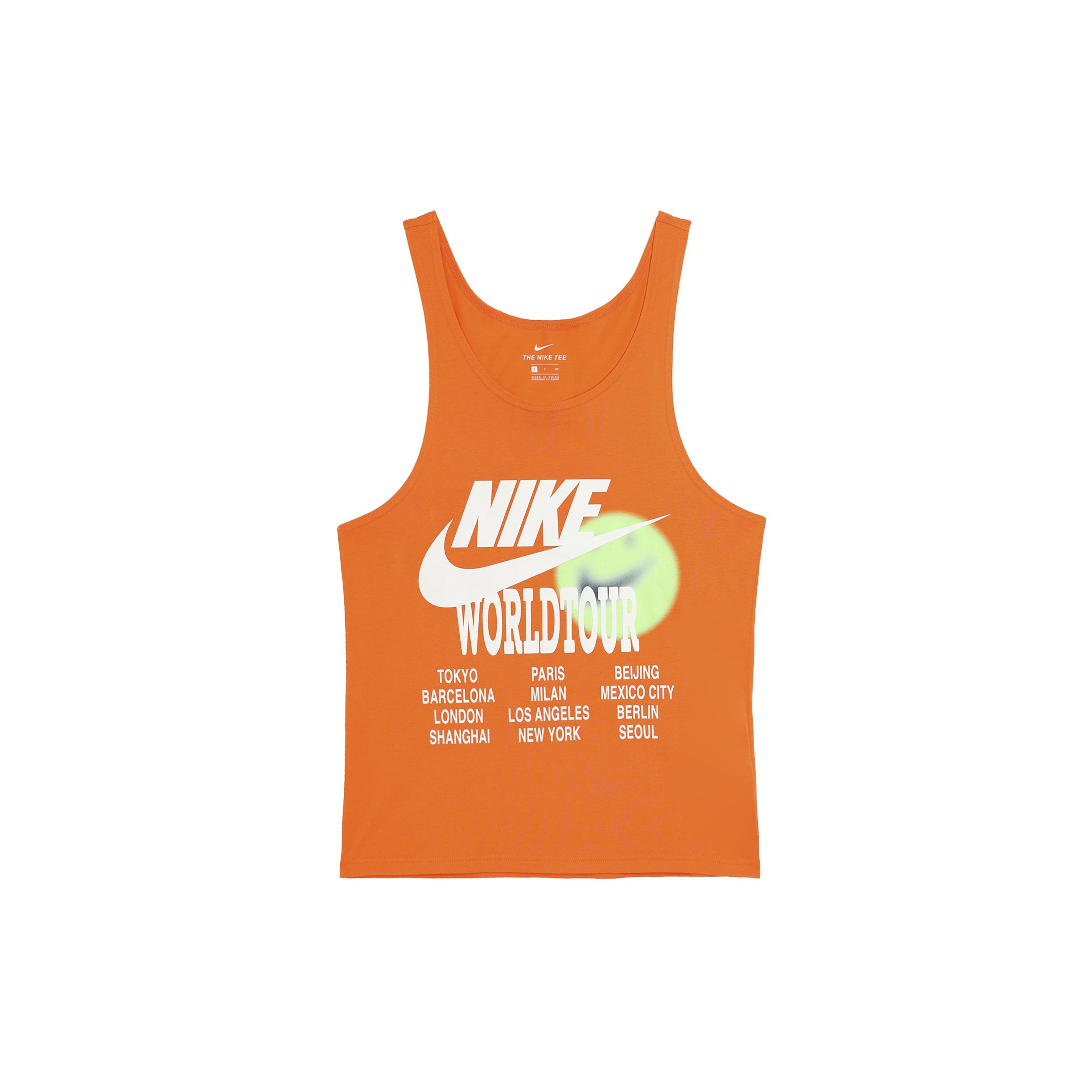 Men s Nike Sportswear Retro Printing Basketball Sports Orange Vest DA0936-842 M