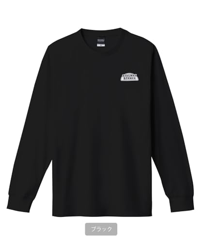 IMPROMES Lässiges SIDEWAYSTANCE Langarm-T-Shirt, Herren, Schwarz