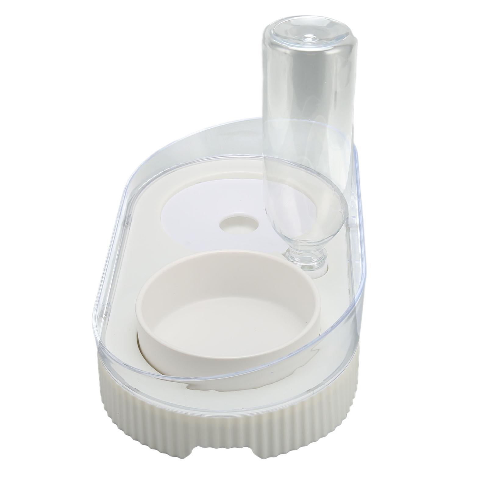 

Cat Water Food Bowl Raised Automatic Waterer Bottle Pet Ceramic Bowl Set for Small Dogs