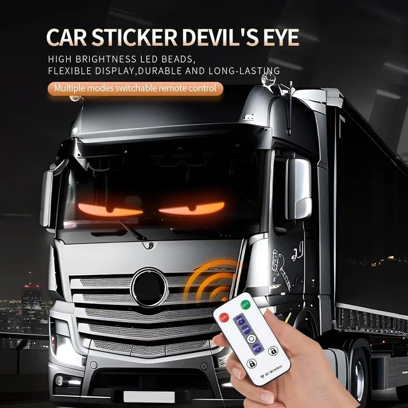 Large APP Truck Car Devil Eye LED Pixel Panel Light Remote Music Control Custom Text Lighting Scrolling For Board Windshield