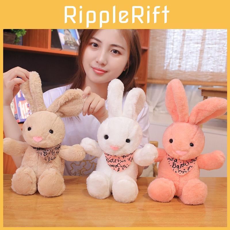 Colorful Rabbit Scarf Plush Toy Cute Cartoon Kid Companion Birthday Gift Doll