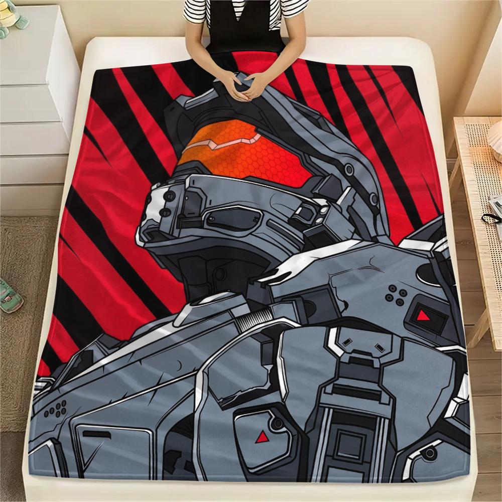 Master Chief  Print Flannel Blanket, High Quality Comfortable for All Seasons, Home Decor, Warmth and Comfort