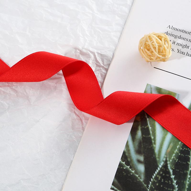 Double-Sided Matte Webbing Thickened Polyester-Cotton Jewelry Trophy Decorative Accessories Bow Colored Ribbon