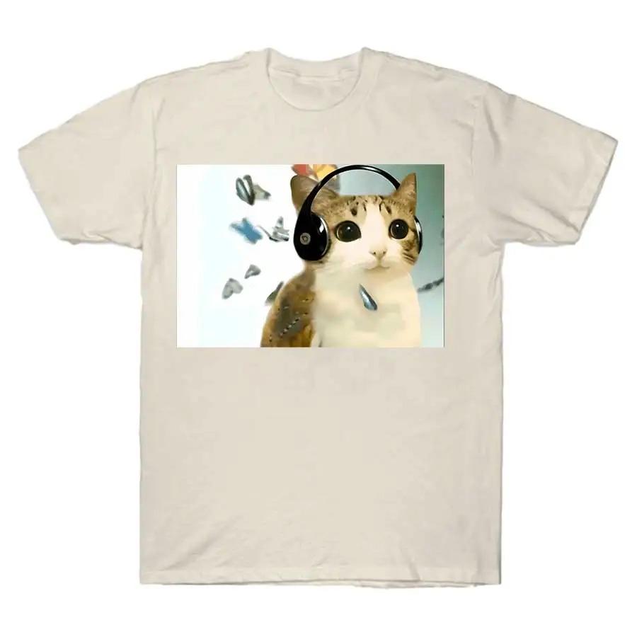 Cat Owl Cursed Internet Meowl Meme Printing T-shirt for Women Cute T Shirts Funny Shirt Grunge Streetwear Short Sleeve Tops