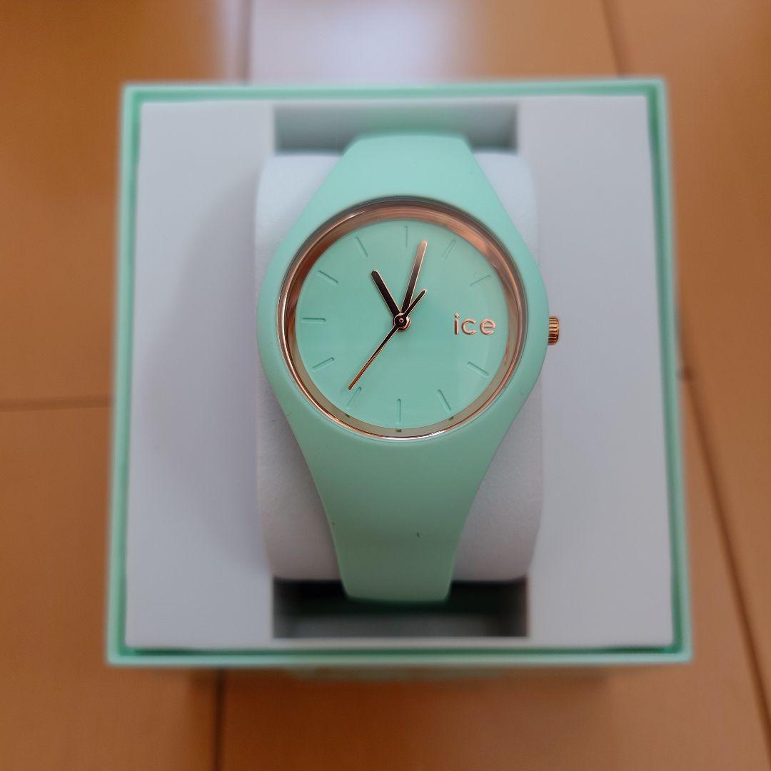 Used Icewatch Aqua Small S Green with box icewatch wristwatch