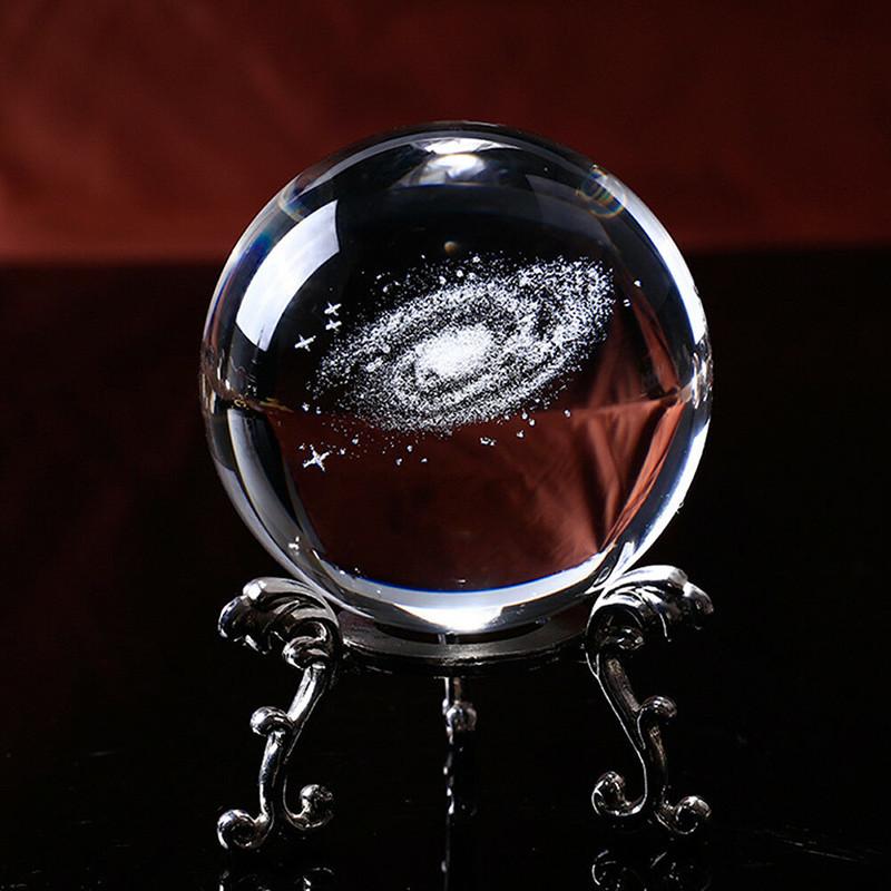 Crystal Globe Ball Galaxy Miniatures 3d Laser Engraved Glass Ball 60mm Sphere