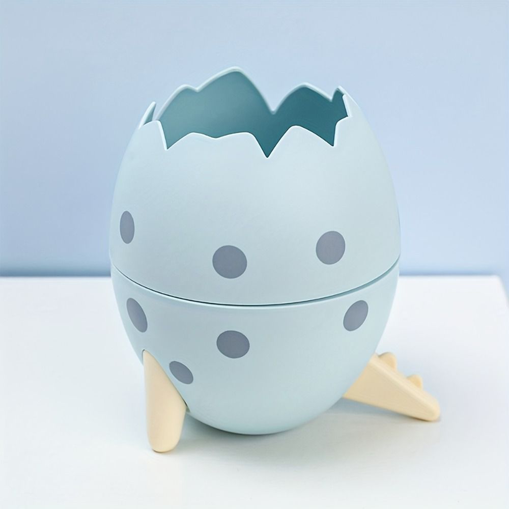 Egg Shape Pen Holder Lovely Stationery Storage Box Portable Pencil Case  Kids Boys Girls