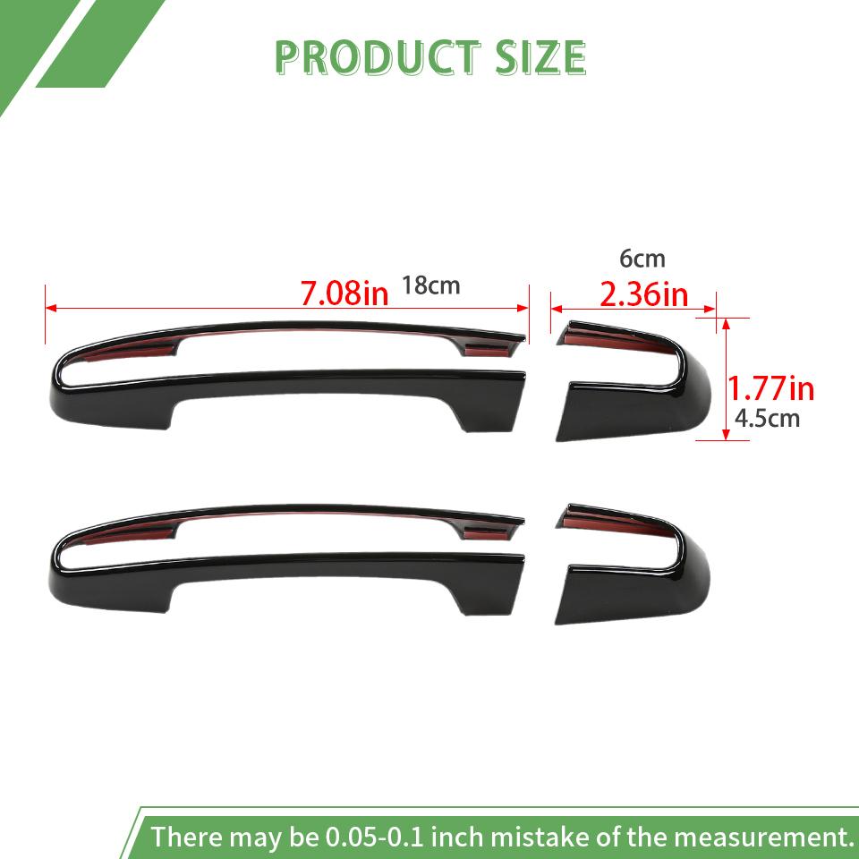 ABS Door Handle Decoration Cover Sticker Fit For Chevy Camaro 2017 Up Exterior Accessories