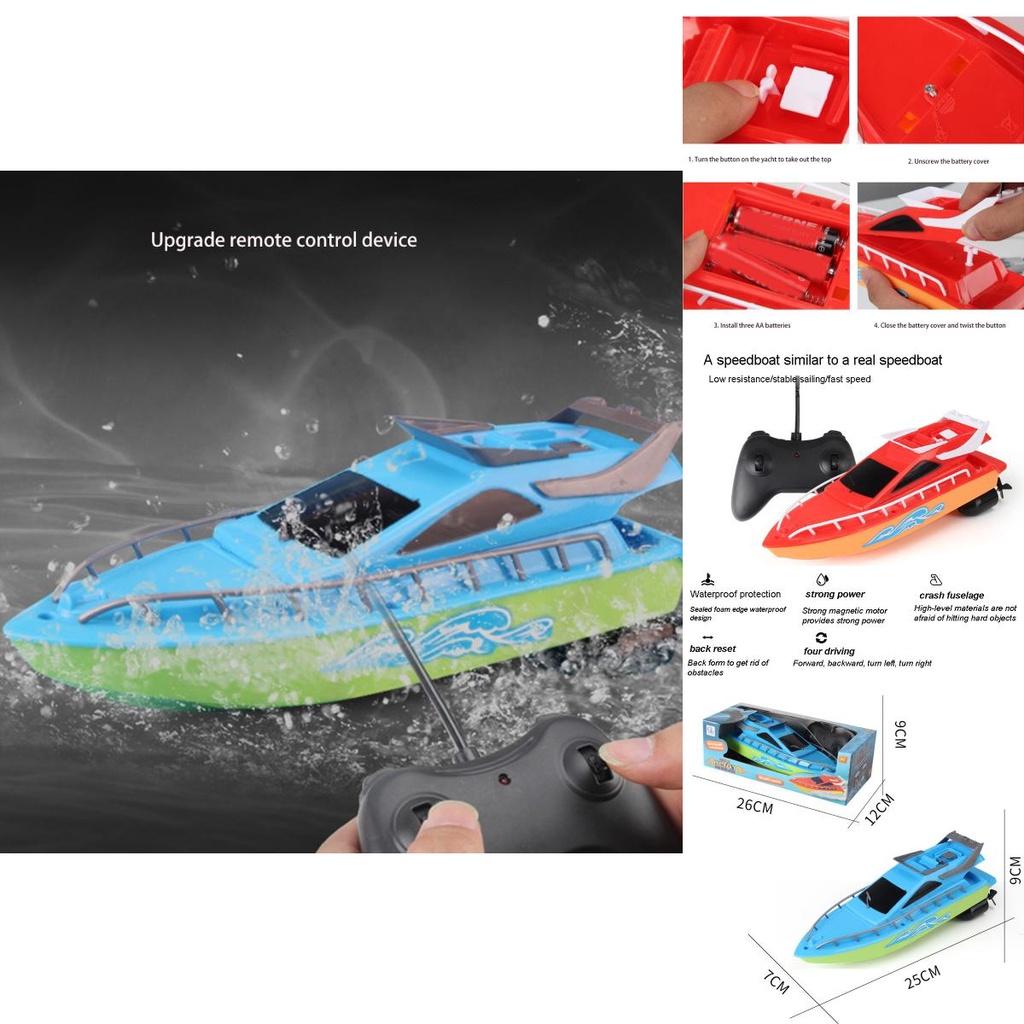 Lancha de Alta Velocidade com Controle Remoto Sem Fio, Brinquedo de Barco Aquático, Presente para Crianças para Desenvolvimento Intelectual e Coordenação Mão-Olho