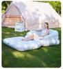 Thickened Flocking Double Inflatable Sofa Bed with Multifunctional Pad