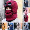 Chapéu Lei Feng Chapéu Térmico de Inverno com Óculos 3 em 1 Chapéu Trapper Aviador Proteção Facial Abafadores de Orelha Equipamento de Cabeça para Neve Ciclismo Caminhada Clima Frio