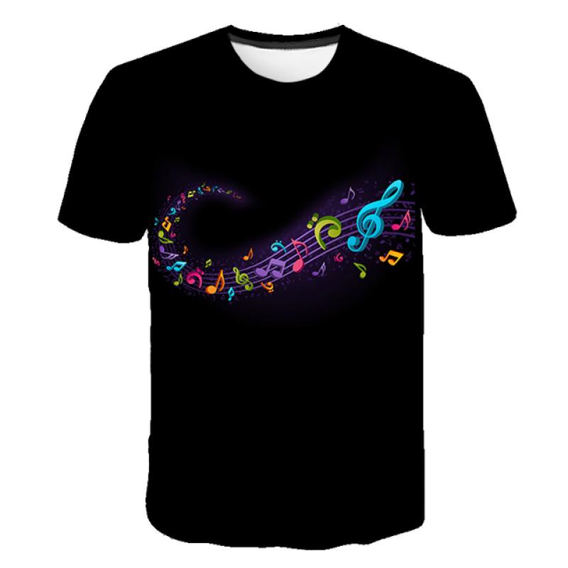 

Music Note 6M-14T Дитячий одяг Футболки для дівчаток Хлопчики Короткі рукави Повсякденні футболки Одяг Дитяча мода з мультфільмів Футболки 130