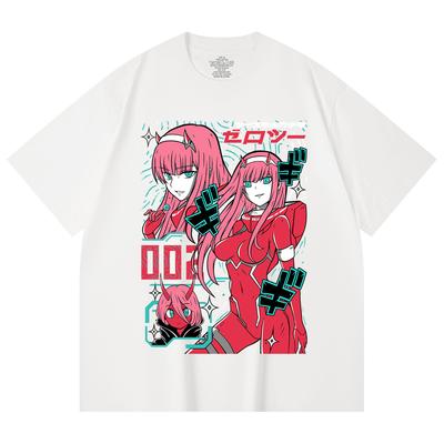 230 Gsm 100% Cotton Darling In the Franxx V1 Print Unisex Heavy Cotton T Shirt