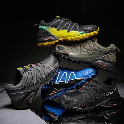Men Hiking Shoes Outdoor Trail Running Shoes Mesh Breathable Hiking Training Shoes Large Size 39-47 Casual Sports Jogging Shoes
