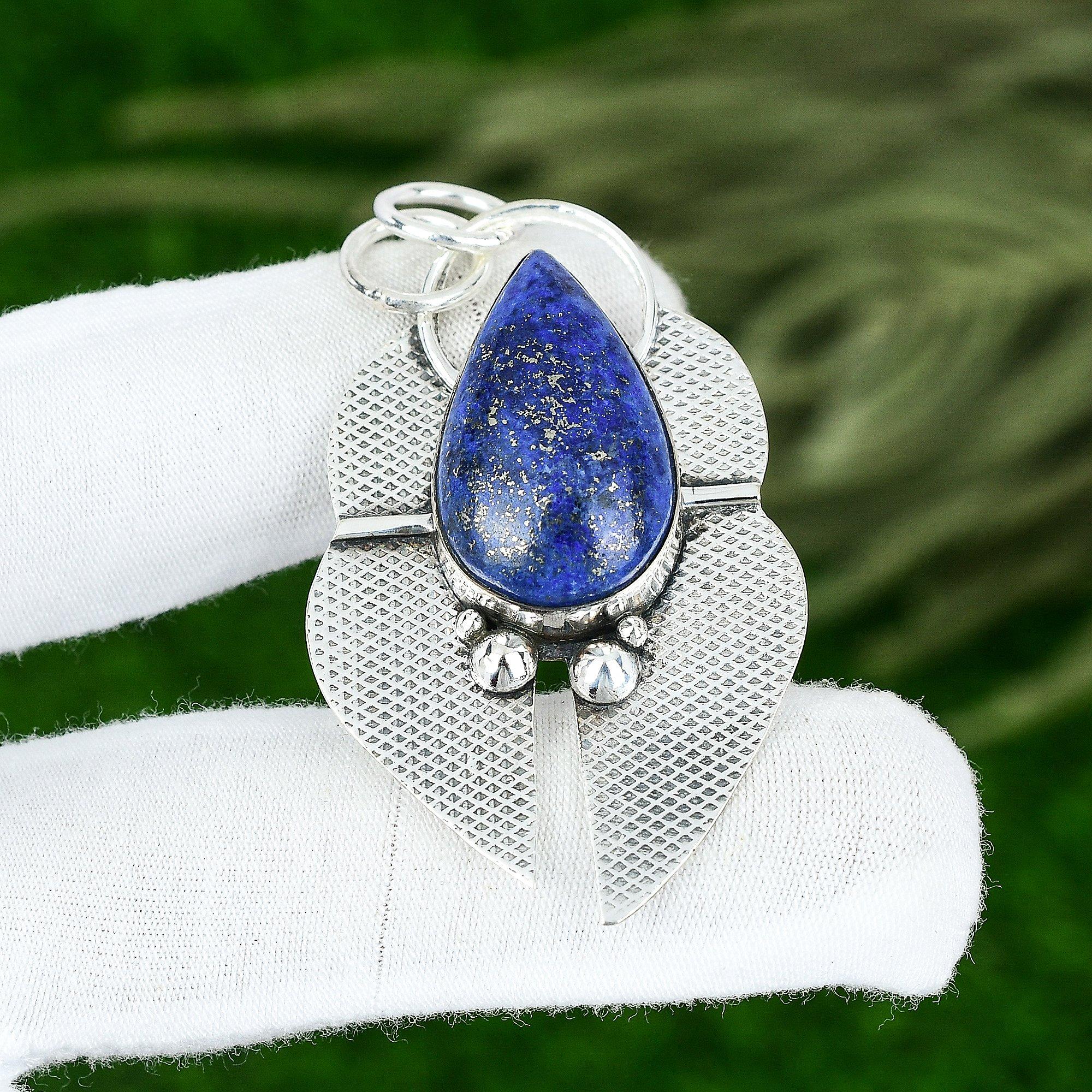 Memorial Day Sale 925 Sterling Silver Natural Lapis Lazuli September New Pendant
