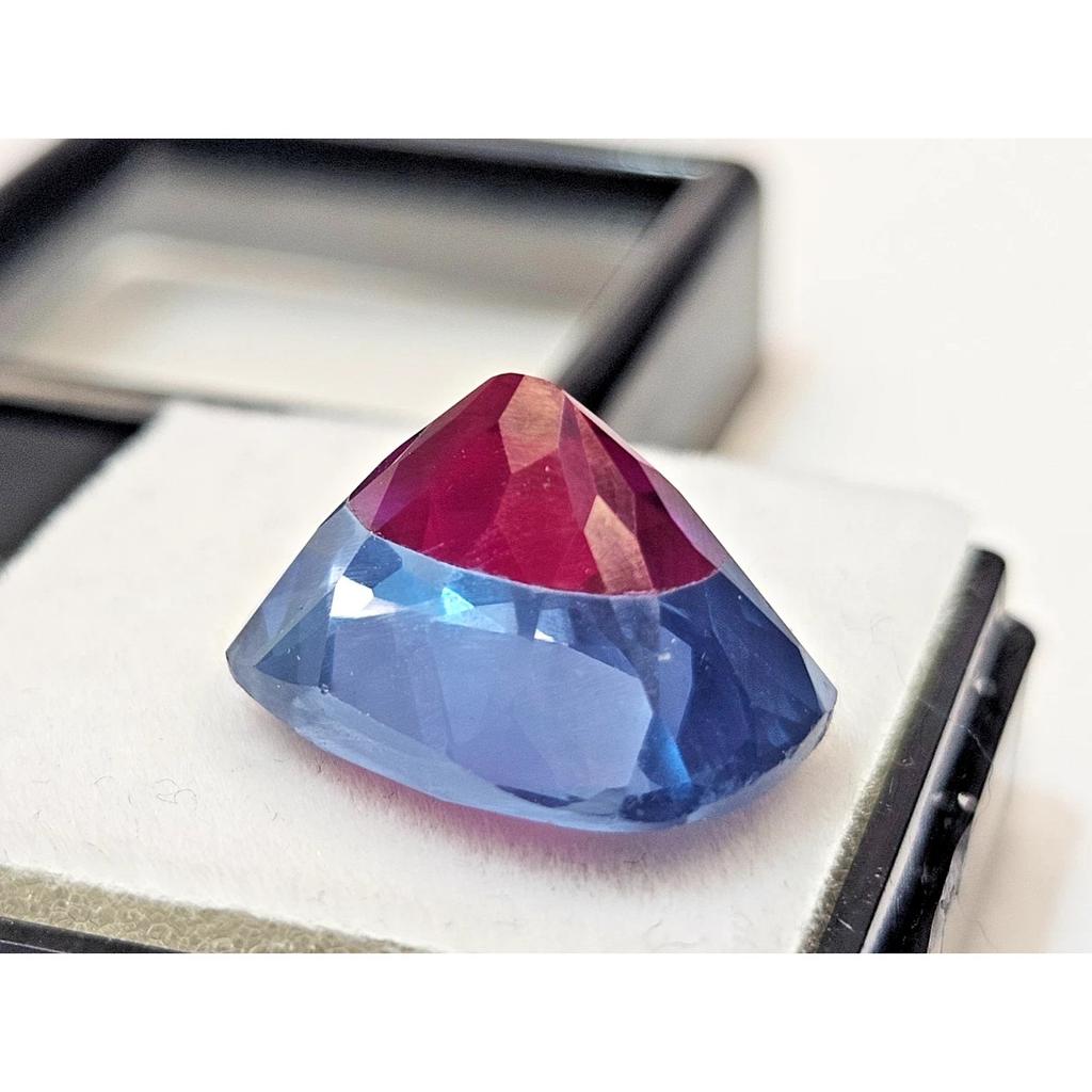 Natural Pitambari Sapphire Bi-Color Cushion Cut 12-13 Ct Beautiful Gemstone