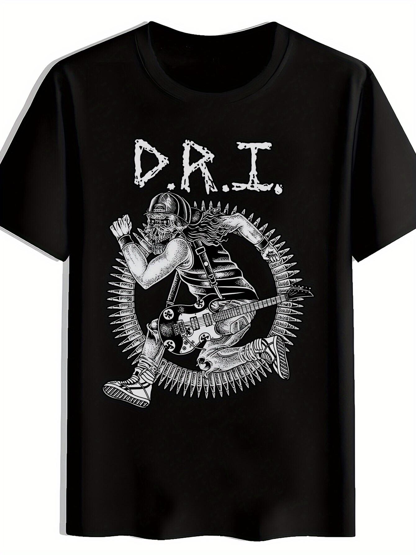 Vintage Rock Band Graphic T-shirt -  D.R.I.  Heavy Metal Band Design S