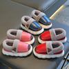 Children's cotton slippers, waterproof, soft-soled, non-slip, plush-lined, thickened, suitable for parent-child, adult, and couple use, warm for home
