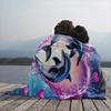 Dolphin pattern Printed Blanket for Sofa Bed Travel Camping Living Room Office Conditioning Blanket for All Seasons Gifts