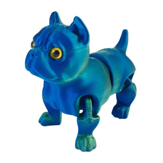3D Printed Dog Model Fidget Toy Articulated Puppy with Movable Joints Flexible Animal Stress-Relief Toy Desktop Pet Gift for Collectors Home Decor
