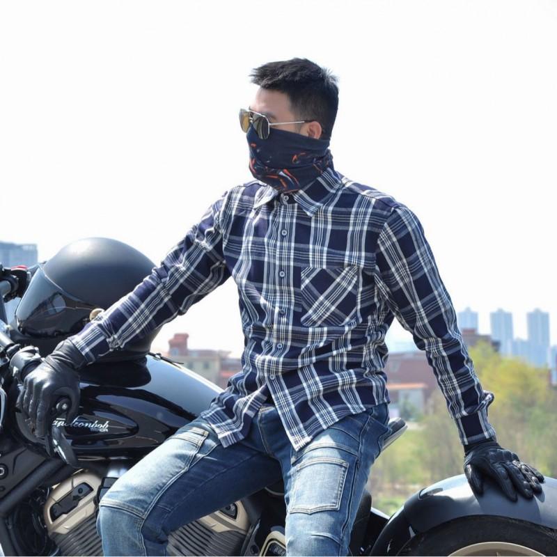 Kevlar Motorcycle Riding Jacket Men Women Plaid Design All-Season Protective Gear With Abrasion Resistance