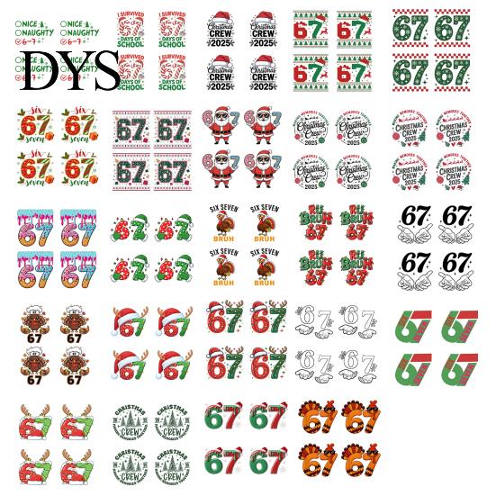 Iron on Design for Textiles 4 Sheets 67 Patches Funny Six Seven Meme Transfers Fabric Colorful Decals T-shirts Canvas Bags DIY Projects Decorative