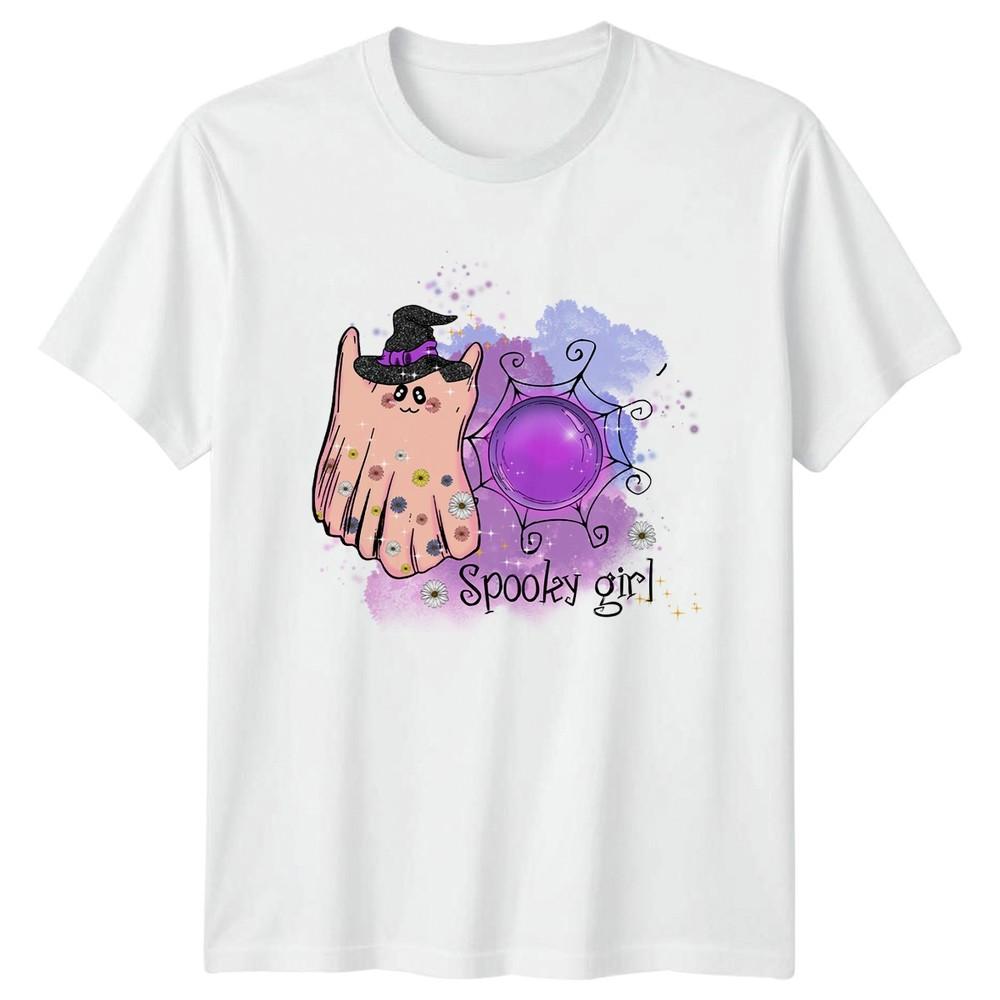 Spooky Girl Unisexs TShirt Kawaii Ghost Halloween Gift For Her S