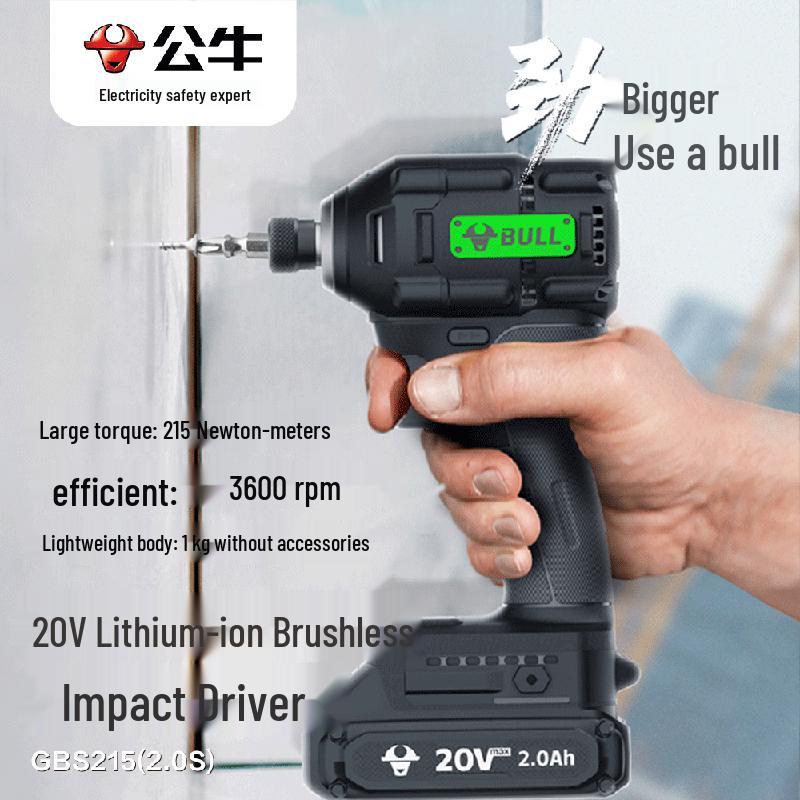 BULL 20V Cordless Brushless Impact Driver