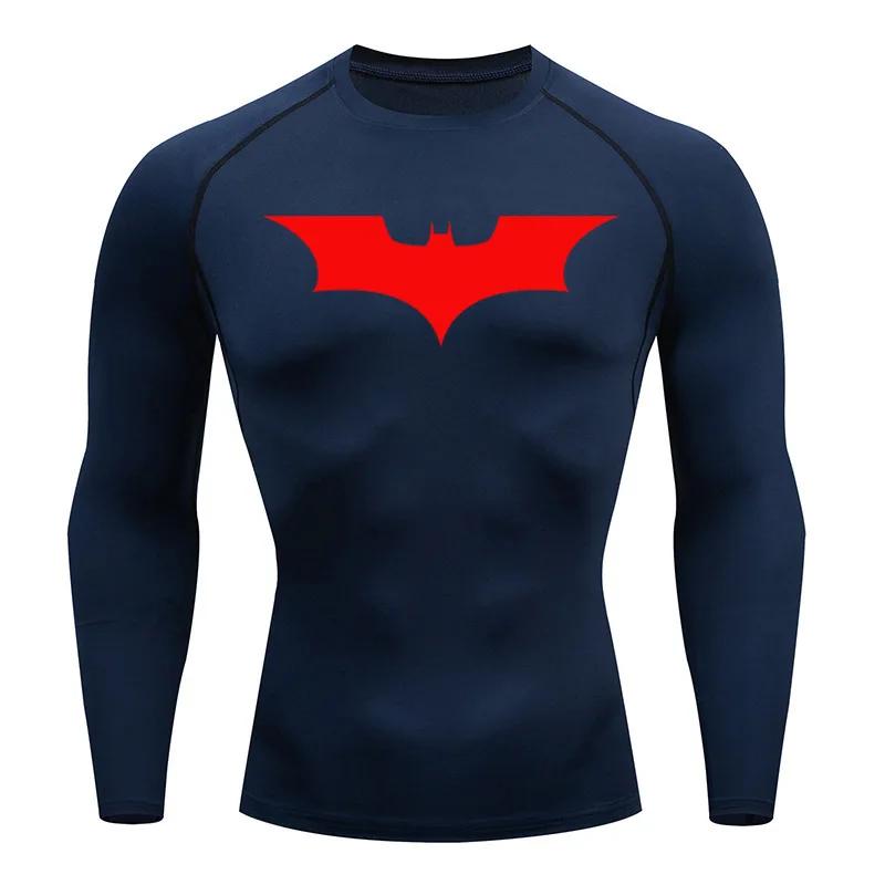 Top Long Sleeve Sports Shirt Running Men T-shirt Fitness Short T-shirt WorkOut Gym Tights Muscle Shirt Compression MMA Clothing