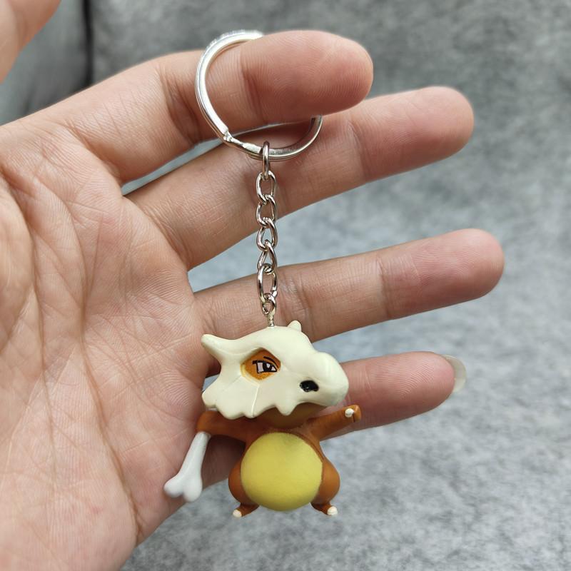 Cartoon Pokemon Pikachu Charmander Cubone Bulbasaur Kawaii Squirtle Keychain Pendant Bag Ornament Doll Children Birthday Gifts
