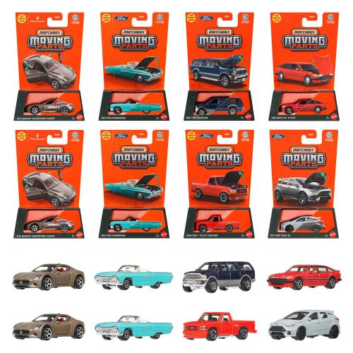 Matchbox Moving Parts Assorted Vehicle Toy Mini Cars, 8-Car Set, Box Set, Ages 3+, Multi-Purpose, 985G-FWD28